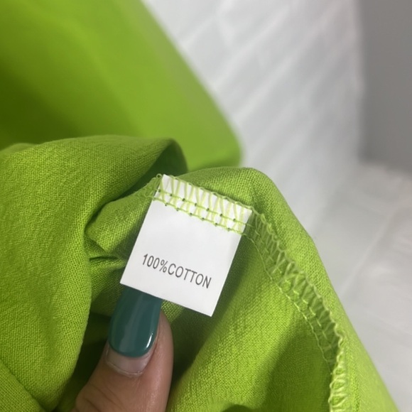 Women's Fashion Loose Lady Casual Cotton Pure Color Turtleneck Collar Dress - Picture 5 of 8